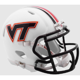 Riddell Virginia Tech Hokies Matte White Speed Mini Helmet